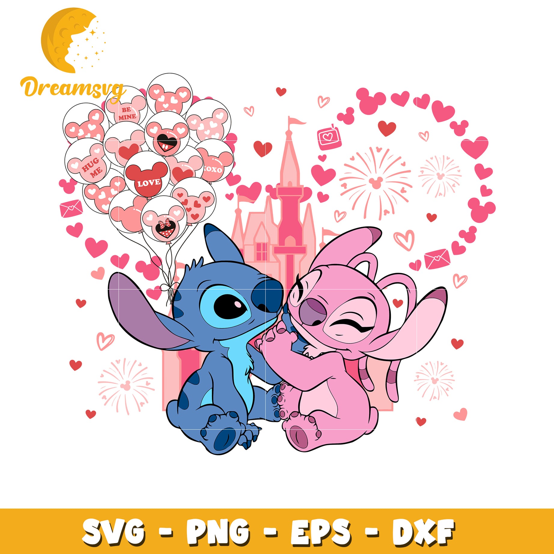 Cute Love SVG Design Featuring Adorable Cartoon Animals
