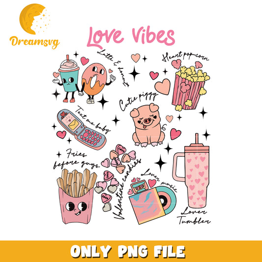 Cute Love Vibes PNG Clipart