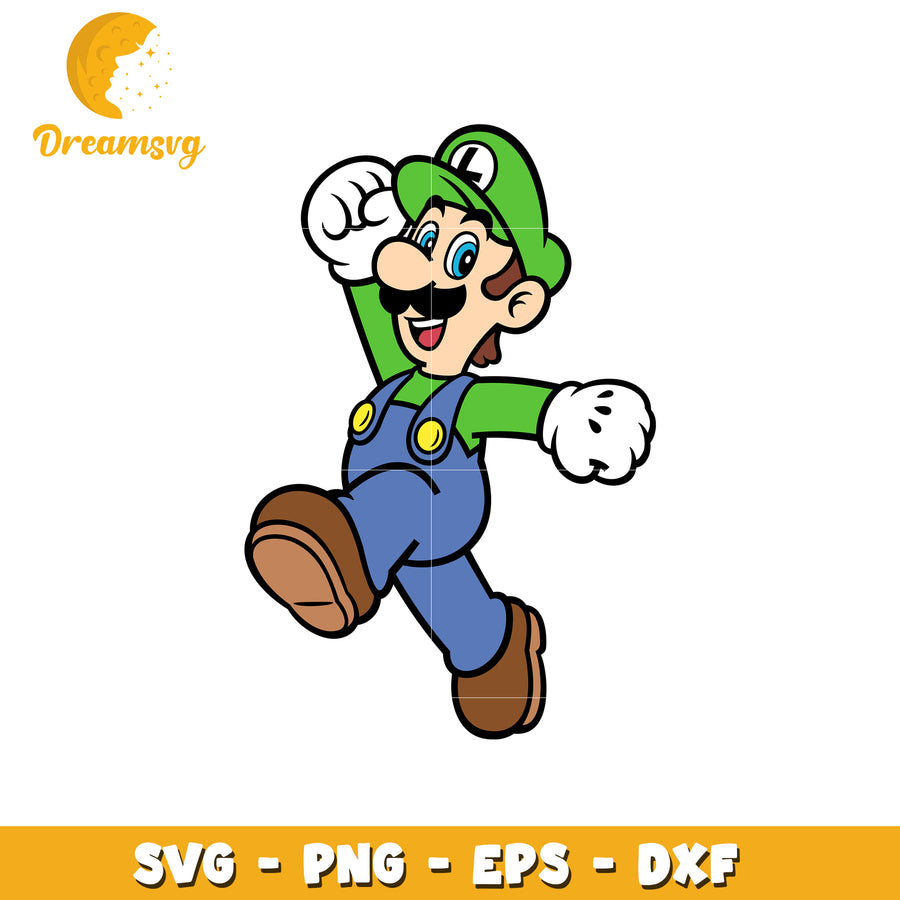 Cute Mario Character SVG Design for Crafts and Projects