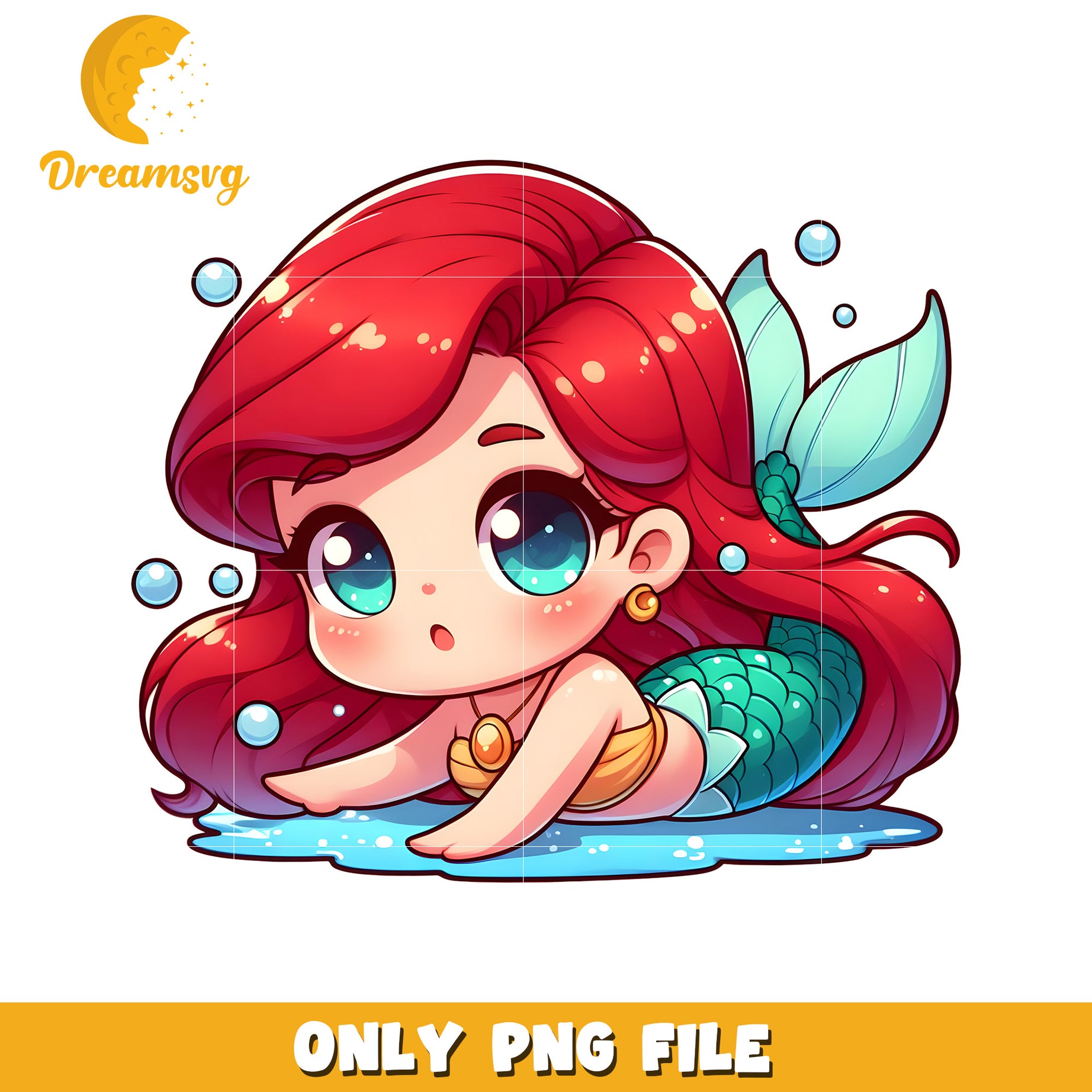 Cute Mermaid PNG Image for Kids Art Projects 50% Off