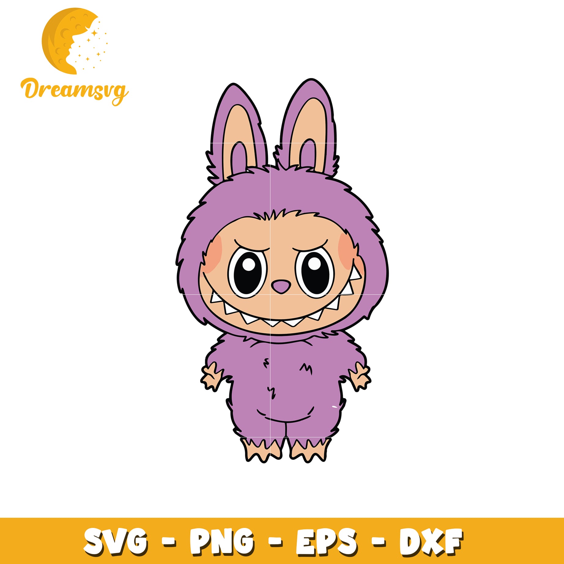 Cute Monster Bunny SVG Cut File