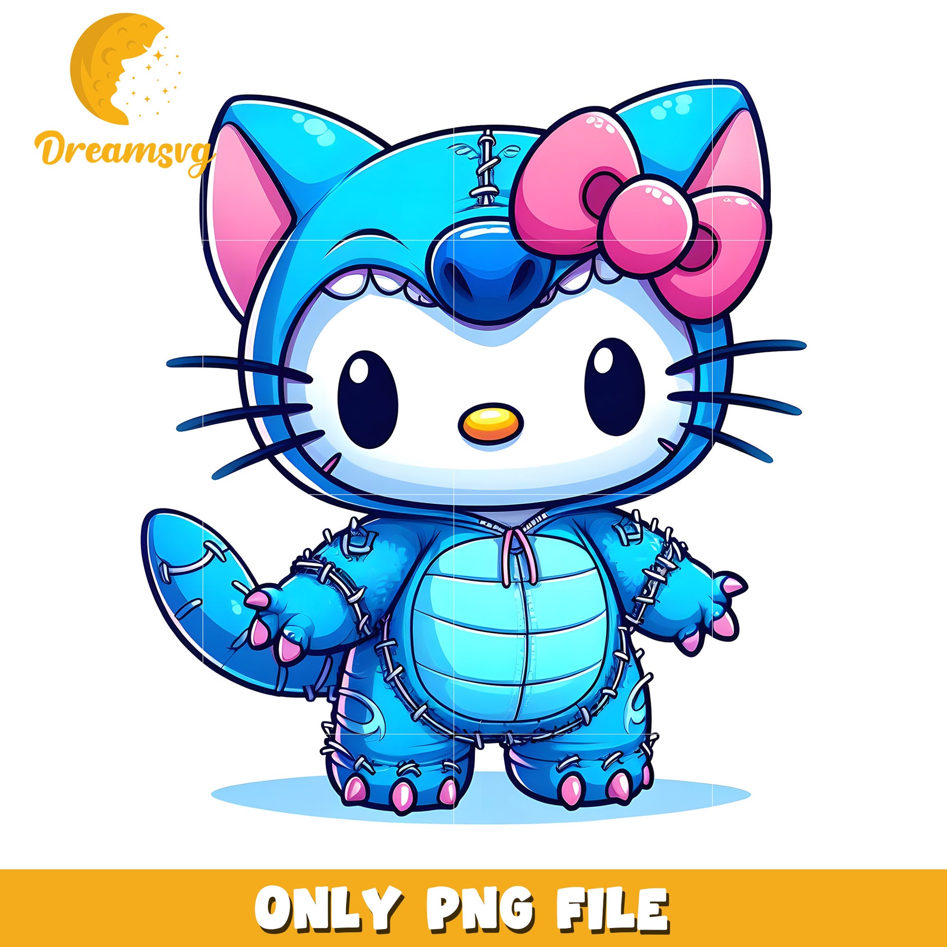 Cute Monster Hello Kitty PNG