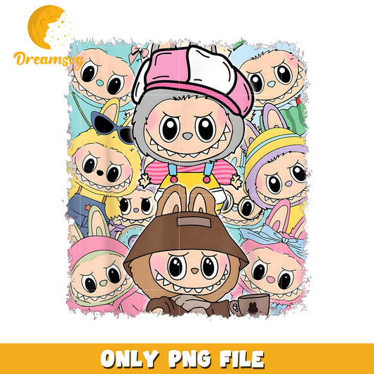 Cute Monster PNG, Cartoon Characters, Digital Download