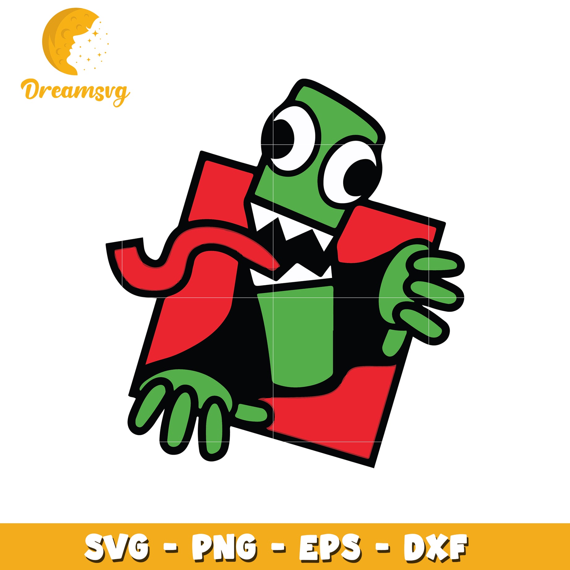 Cute Monster SVG Cut File PNG EPS DXF