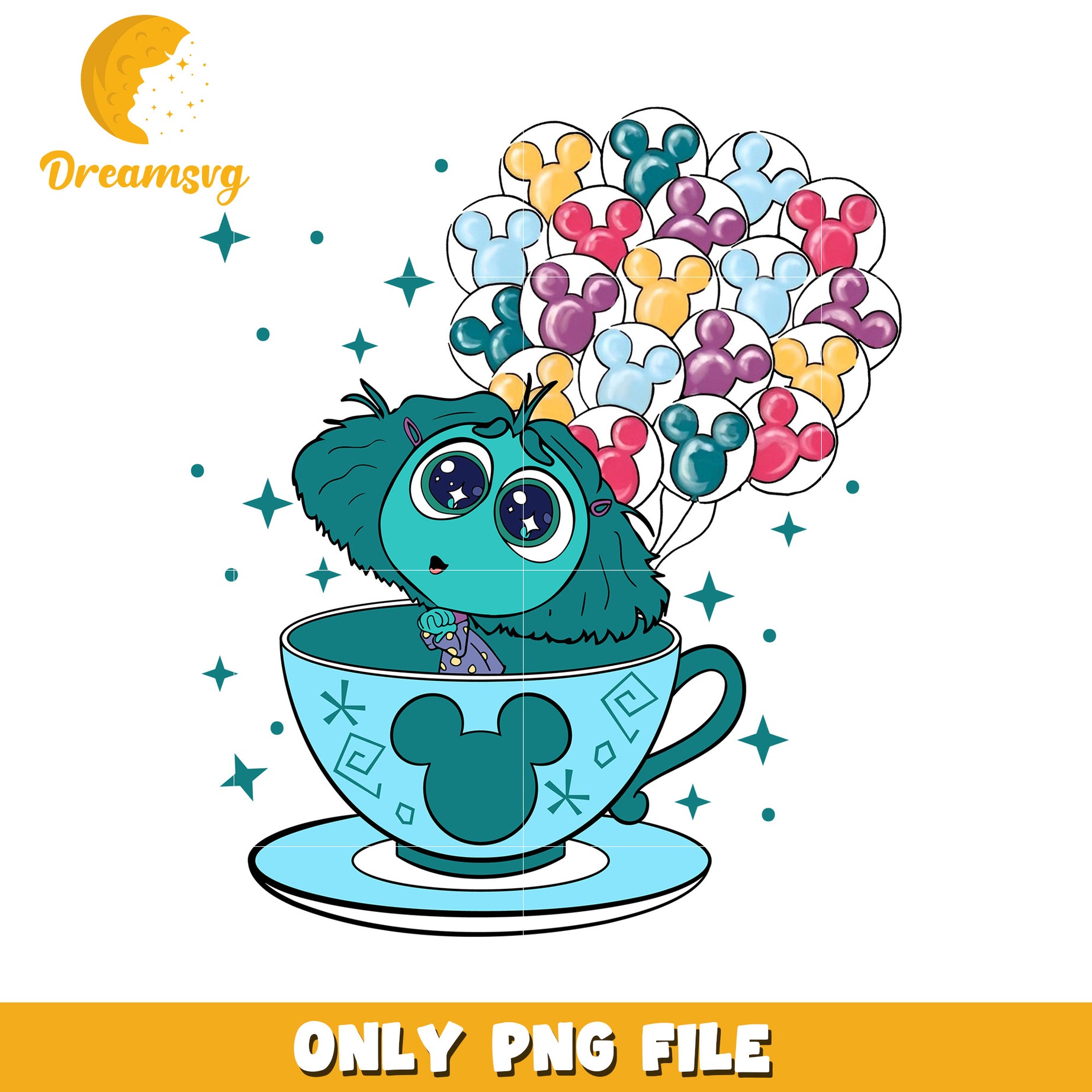Cute Monster Teacup PNG