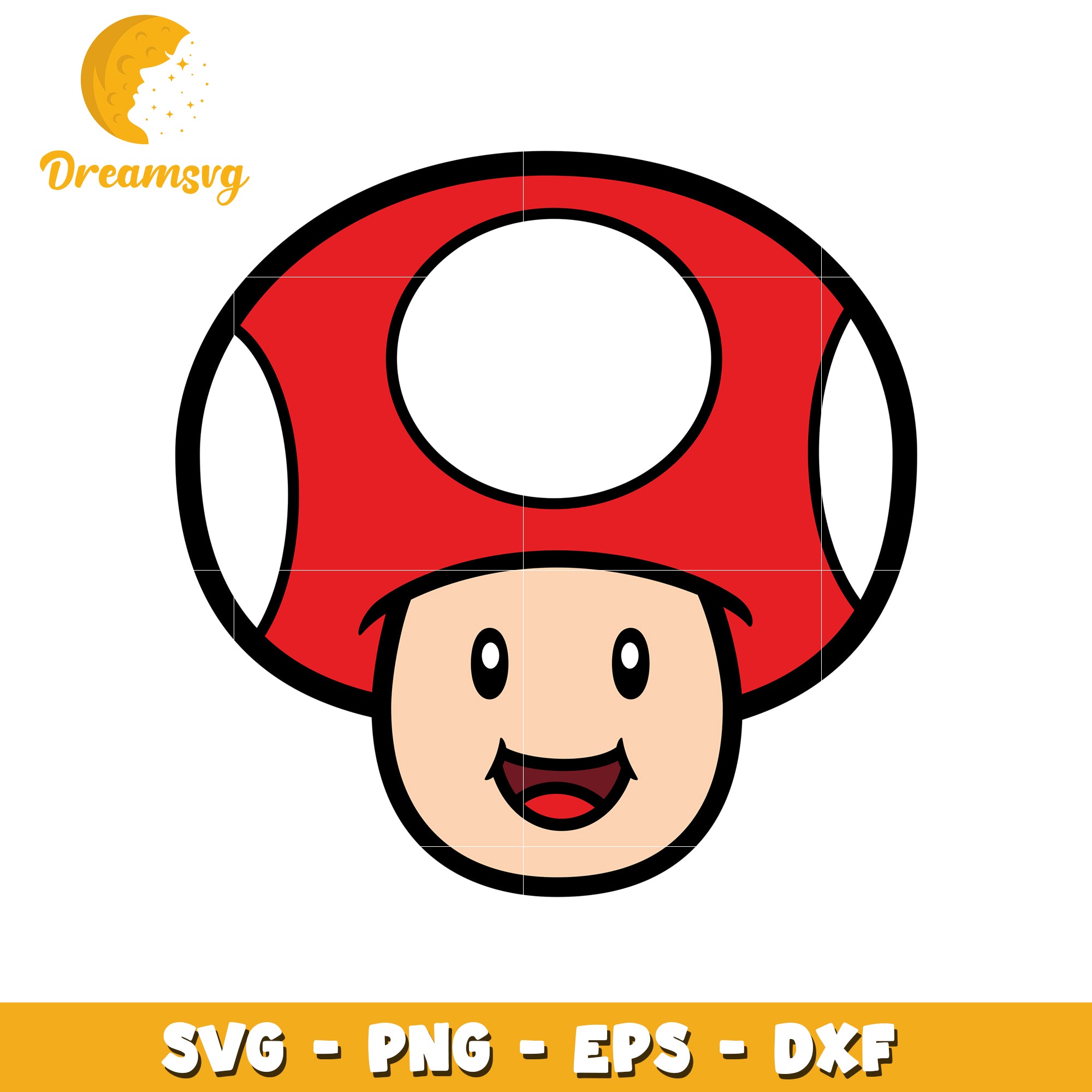 Cute Mushroom SVG PNG EPS DXF