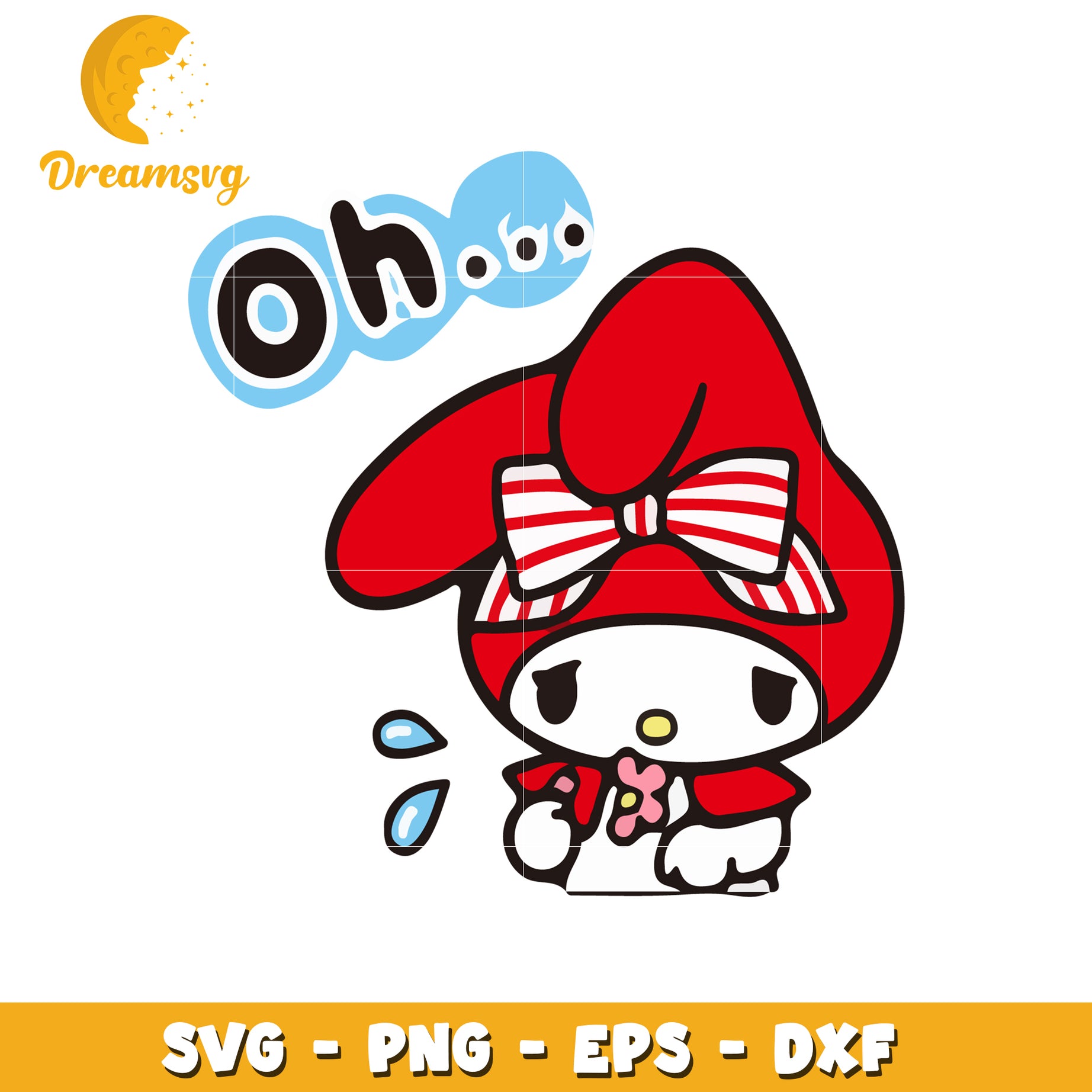 Cute My Melody SVG Design Oh My Word Graphic for Crafting