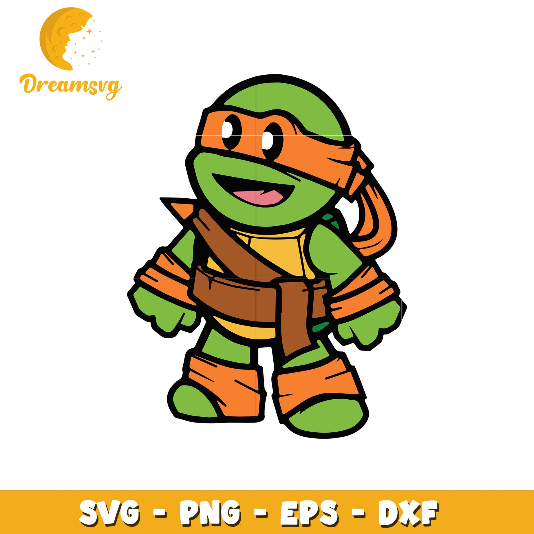 Cute Ninja Turtle SVG File for Crafts and Design