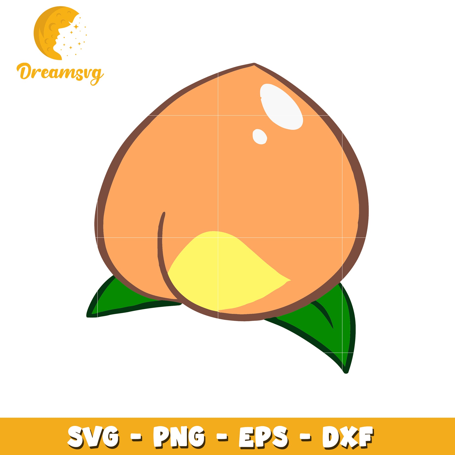 Cute Peach SVG PNG EPS DXF Download