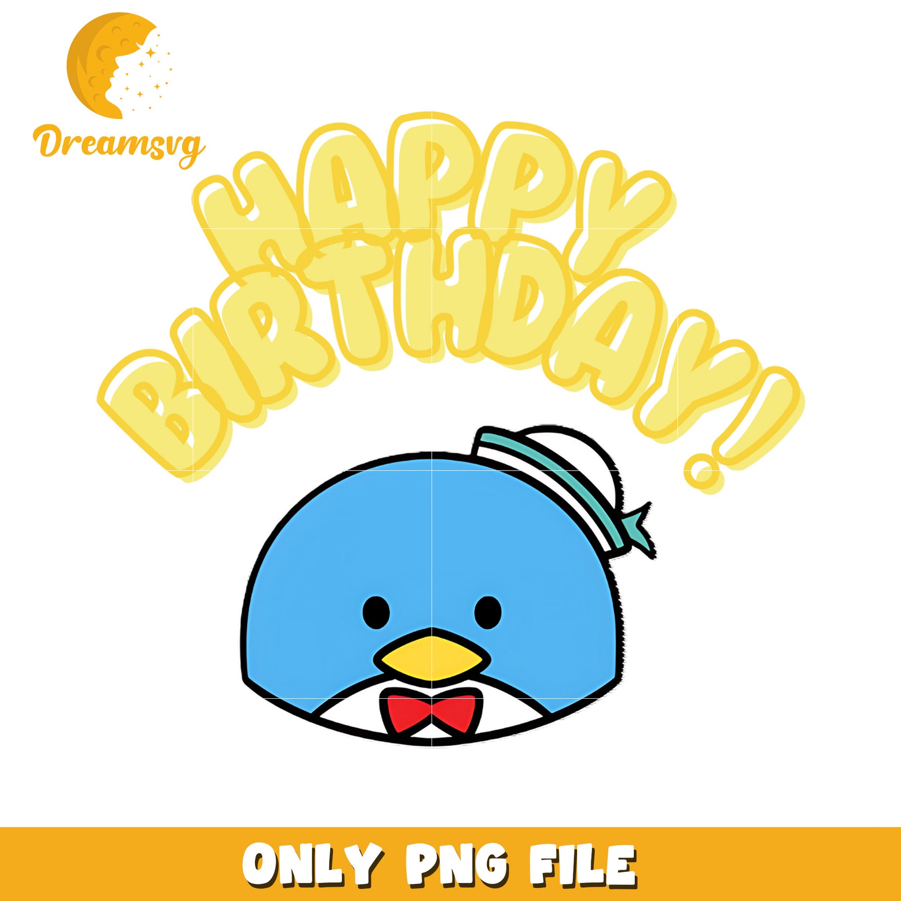 Cute Penguin Happy Birthday PNG