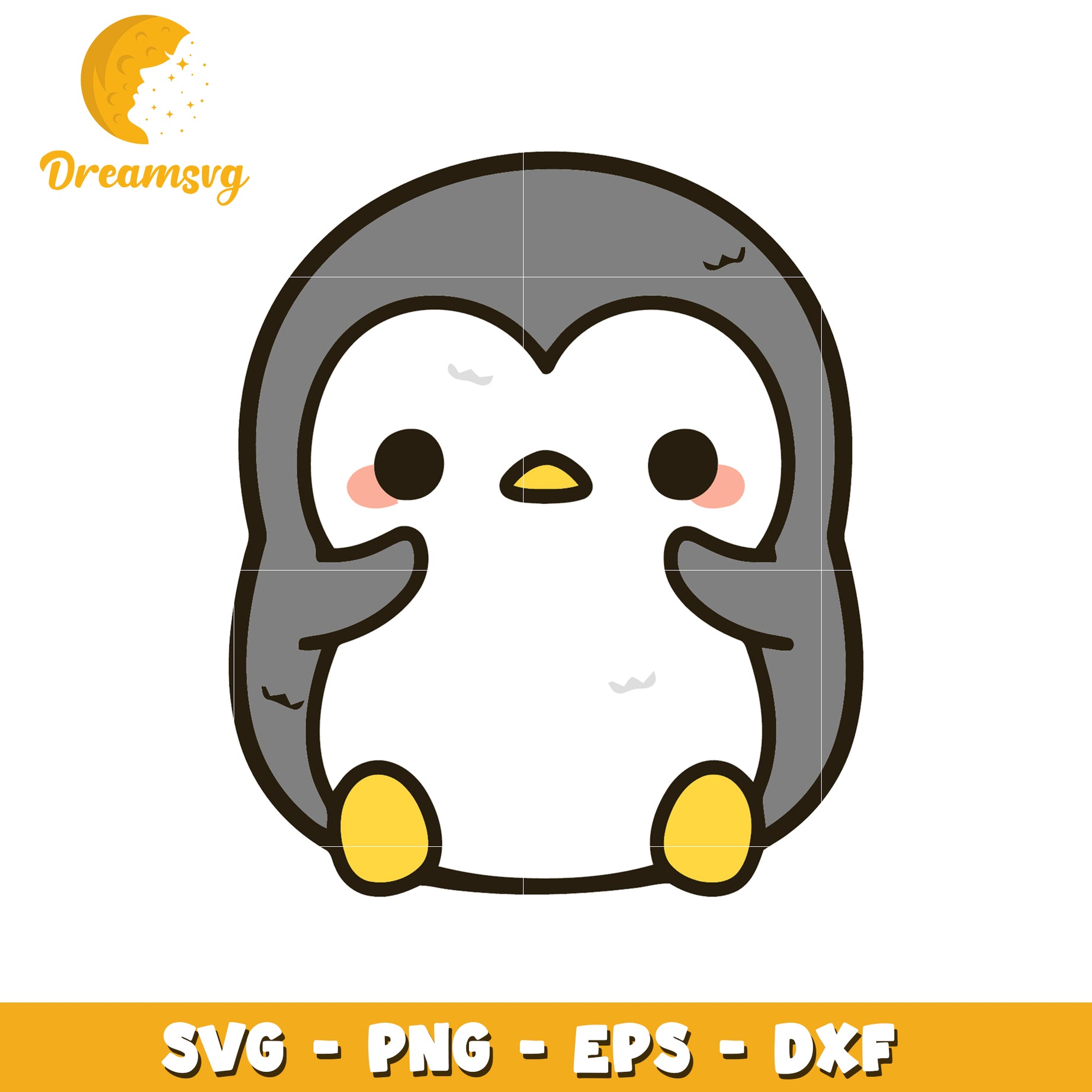 Cute Penguin SVG PNG EPS DXF Files