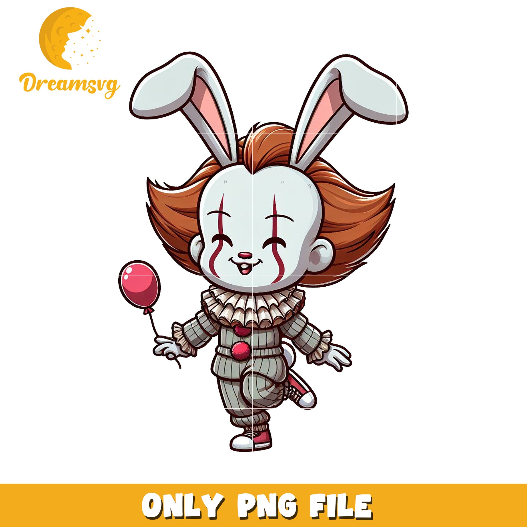 Cute Pennywise Bunny PNG