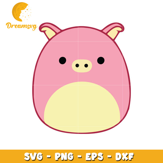 Cute Pig SVG Cut File PNG EPS DXF