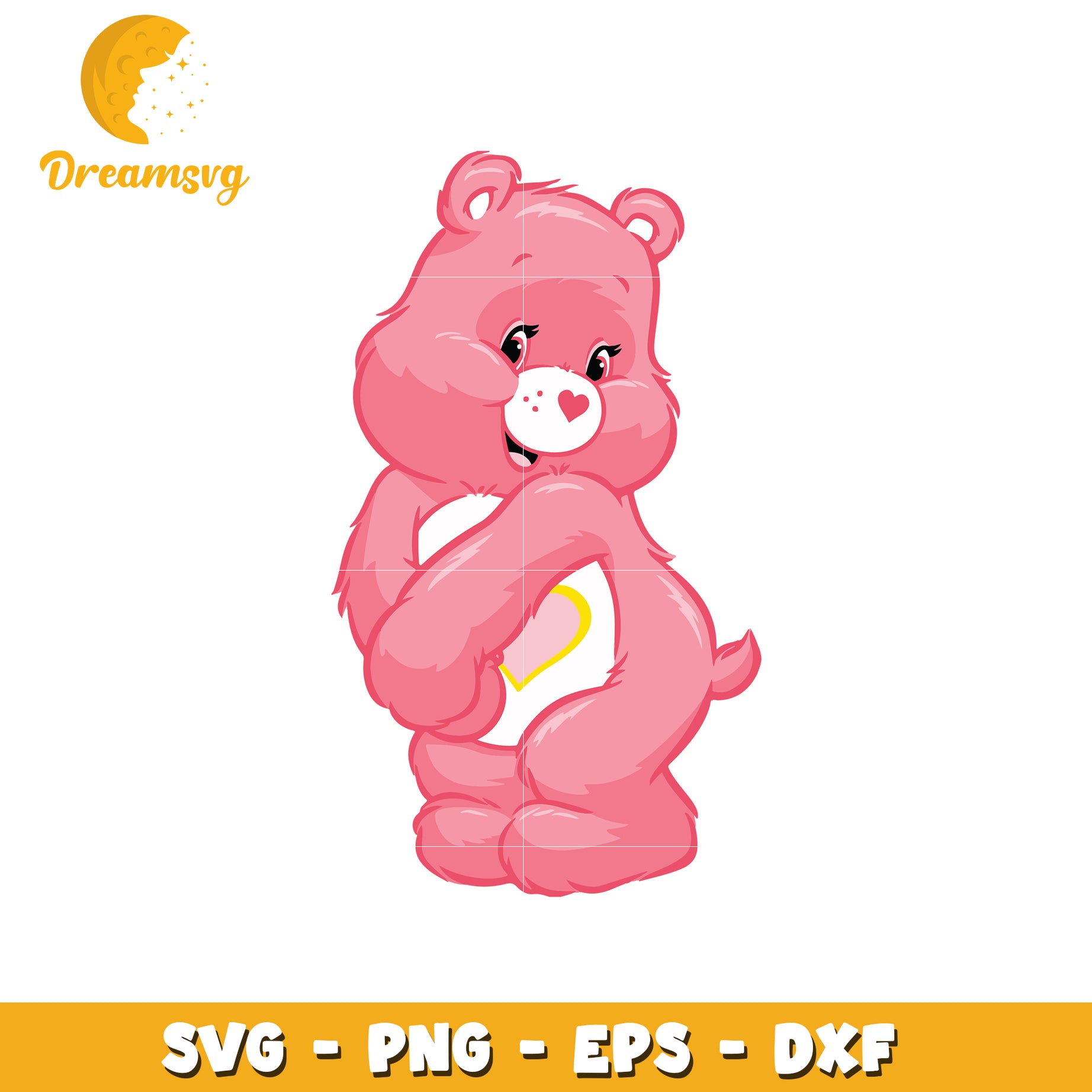 Cute Pink Bear SVG Graphic for Crafts and Digital Projects