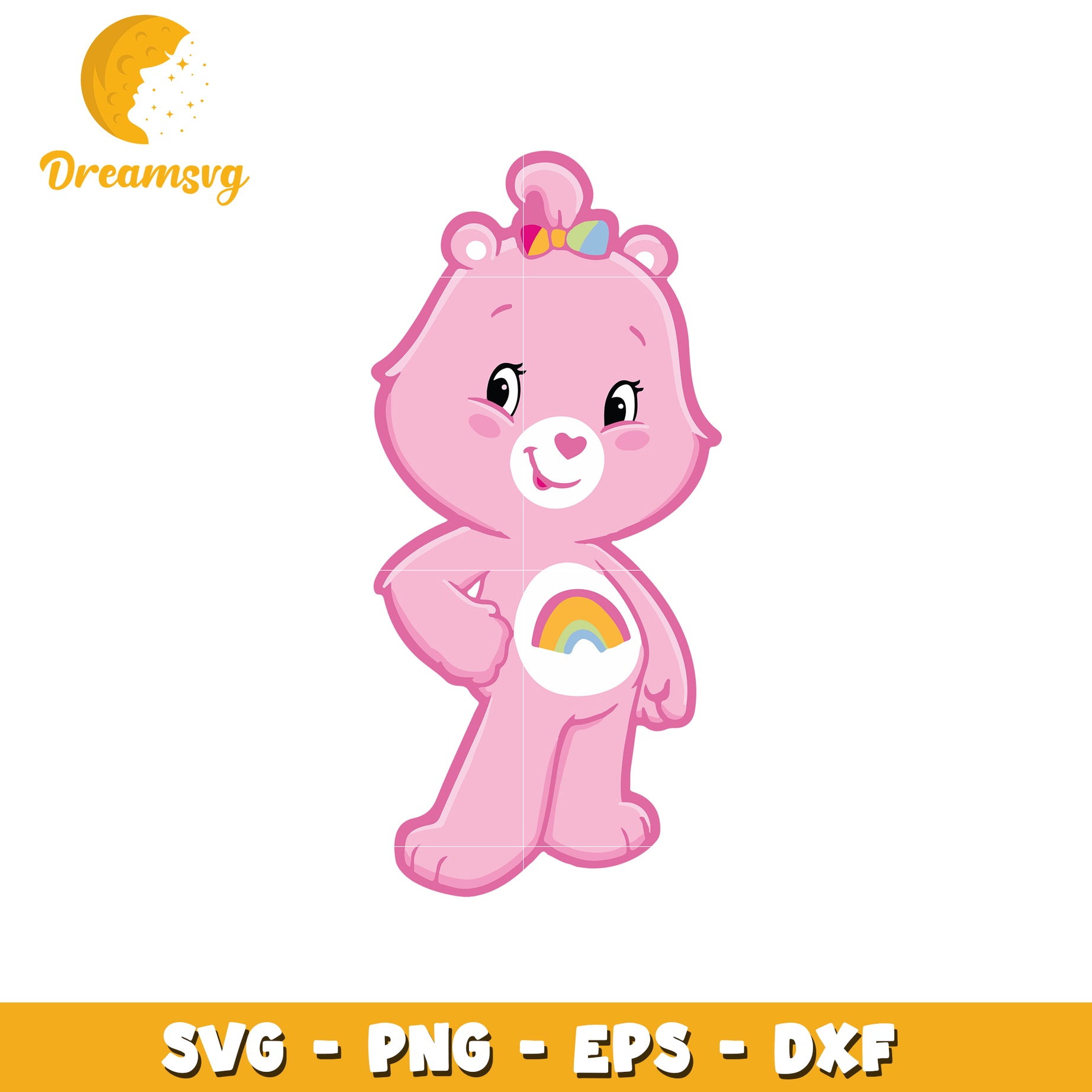 Cute Pink Bear SVG for Kids Crafts and Projects Downloadable Design