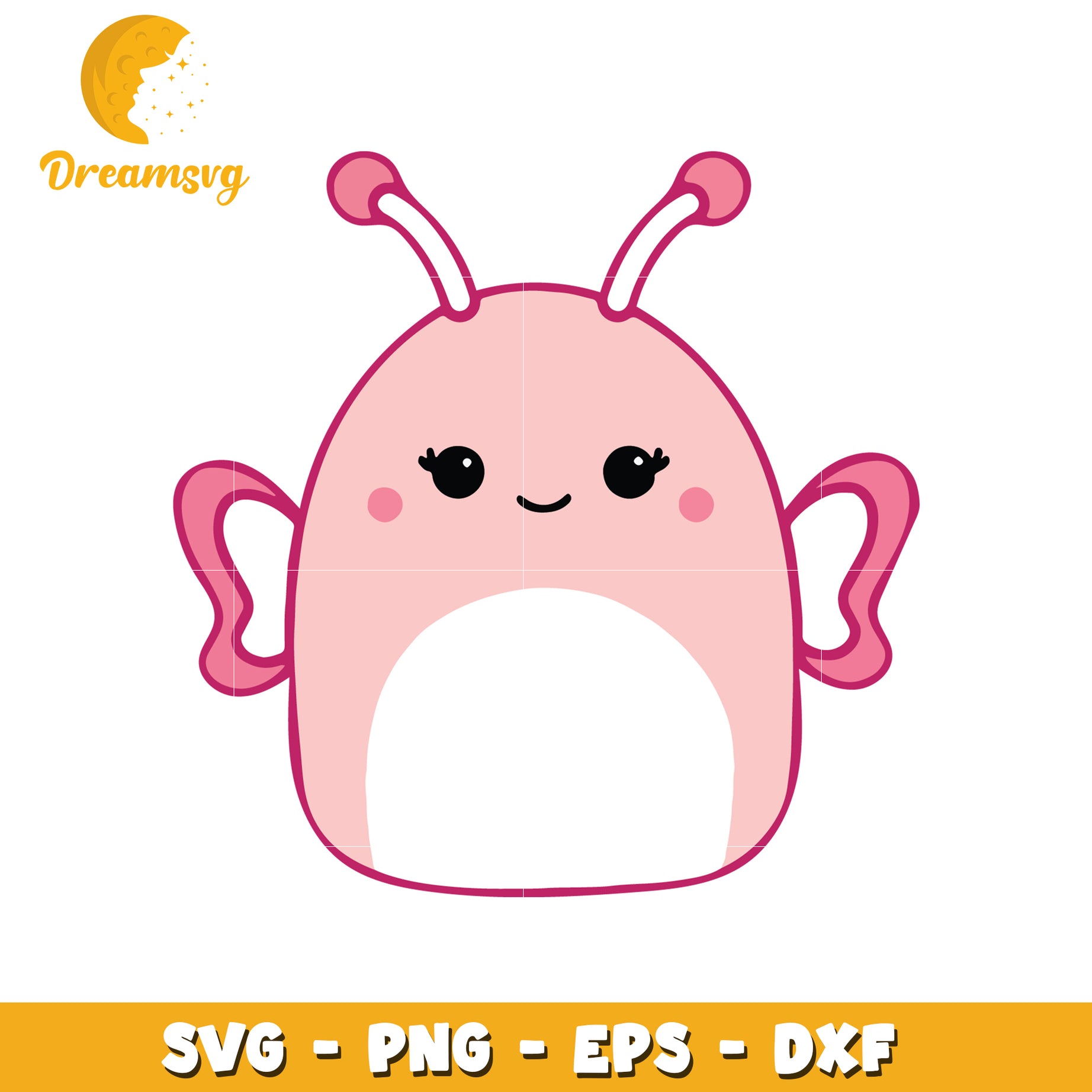 Cute Pink Bug SVG PNG EPS DXF