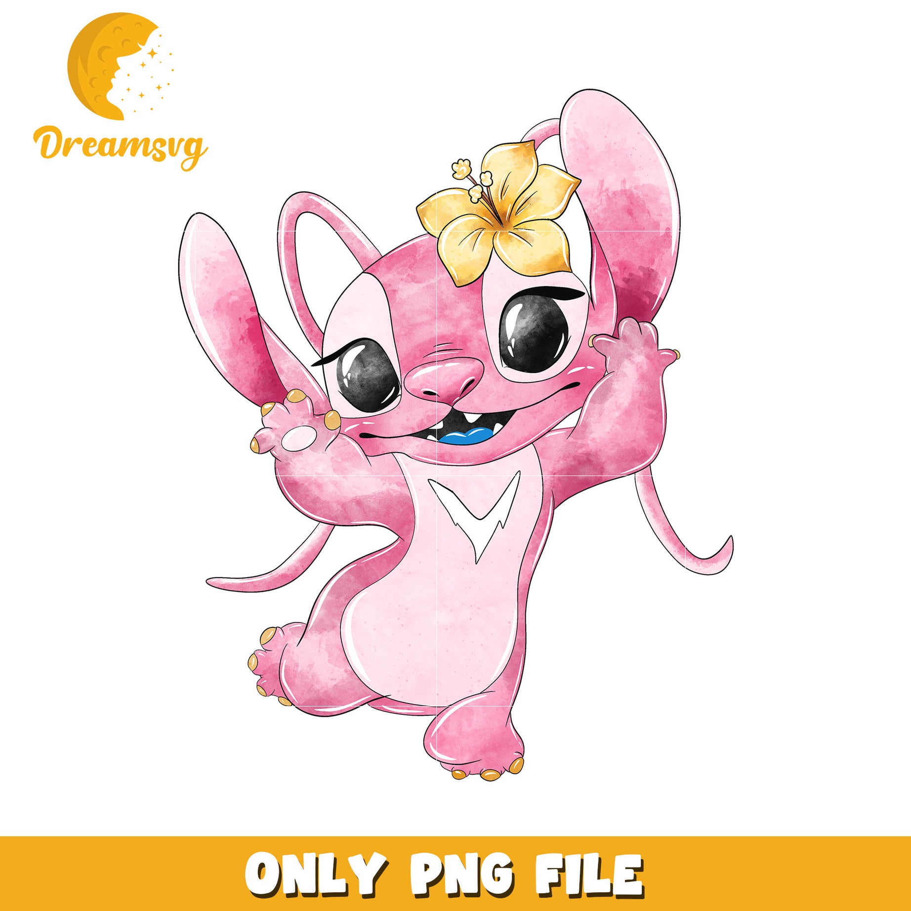 Cute Pink Cartoon Character PNG File for Download