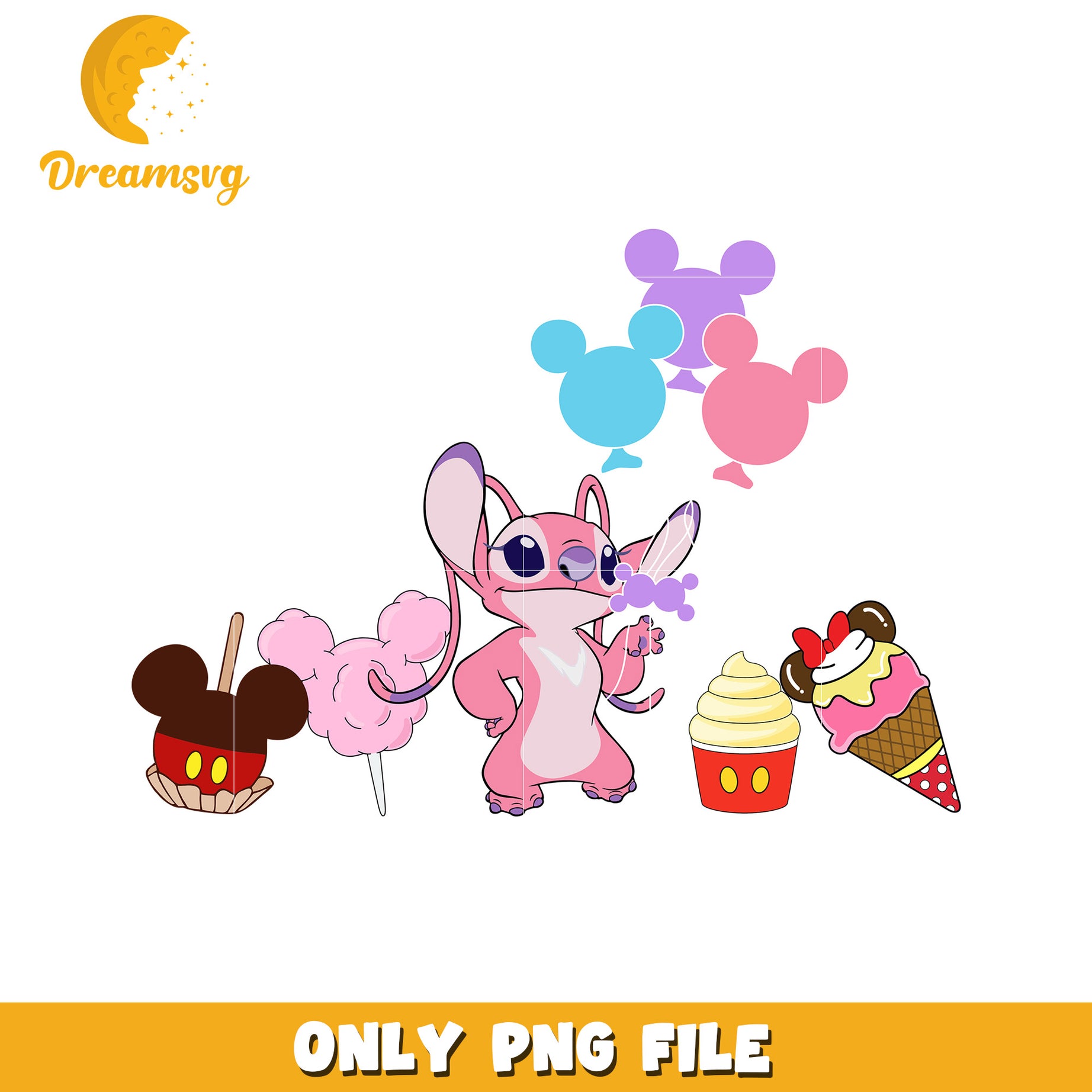 Cute Pink Cartoon Character PNG, Fun Food Icons for Kids, Download