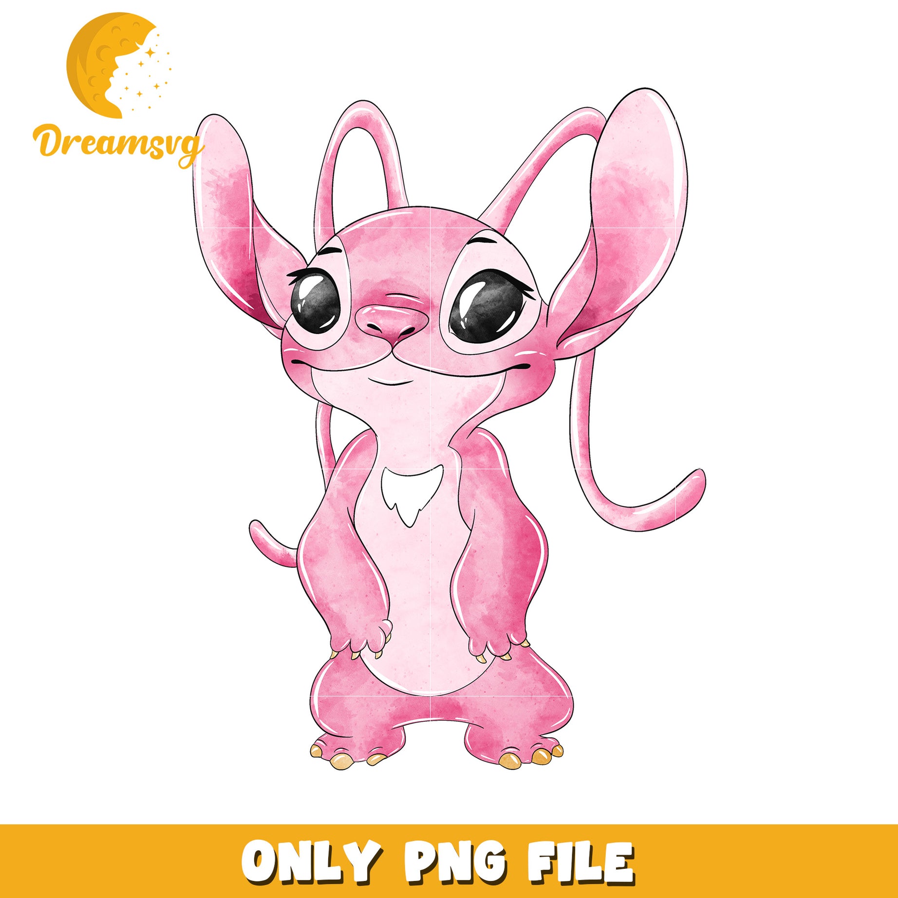 Cute Pink Cartoon Character PNG for Craft Projects