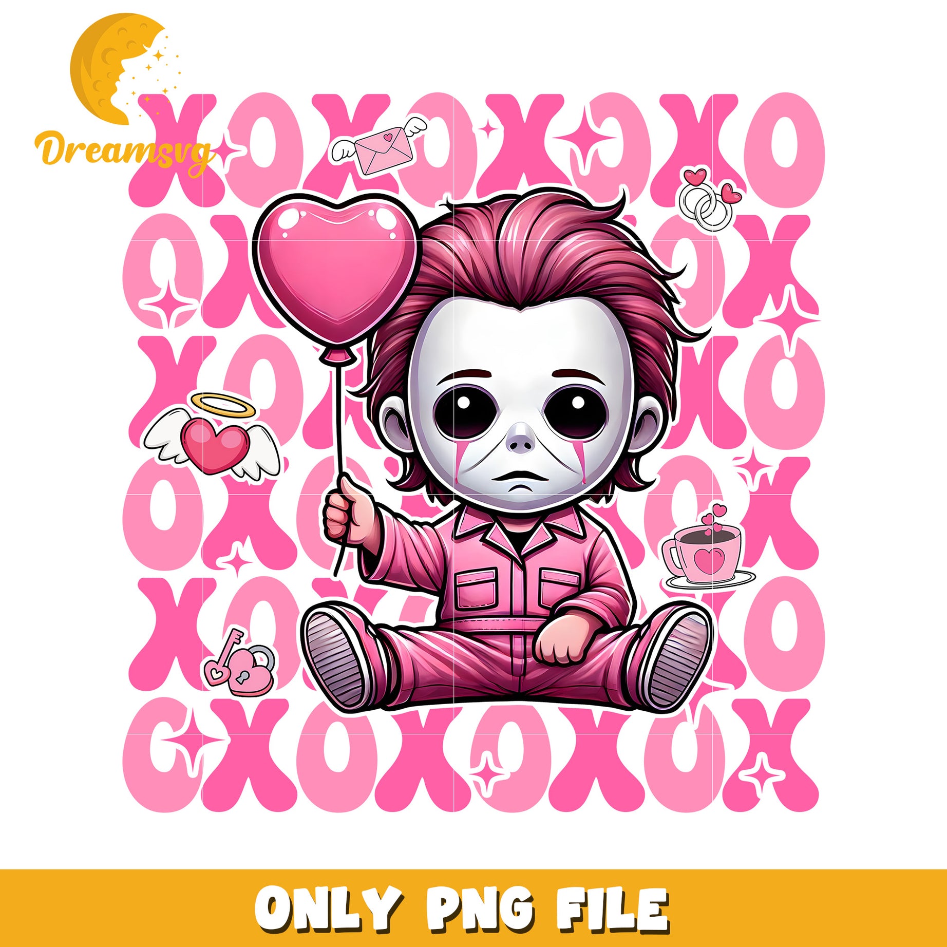 Cute Pink Michael Myers PNG