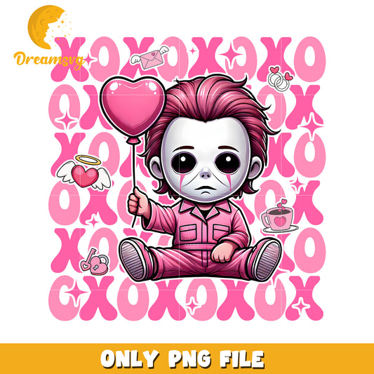 Cute Pink Michael Myers PNG