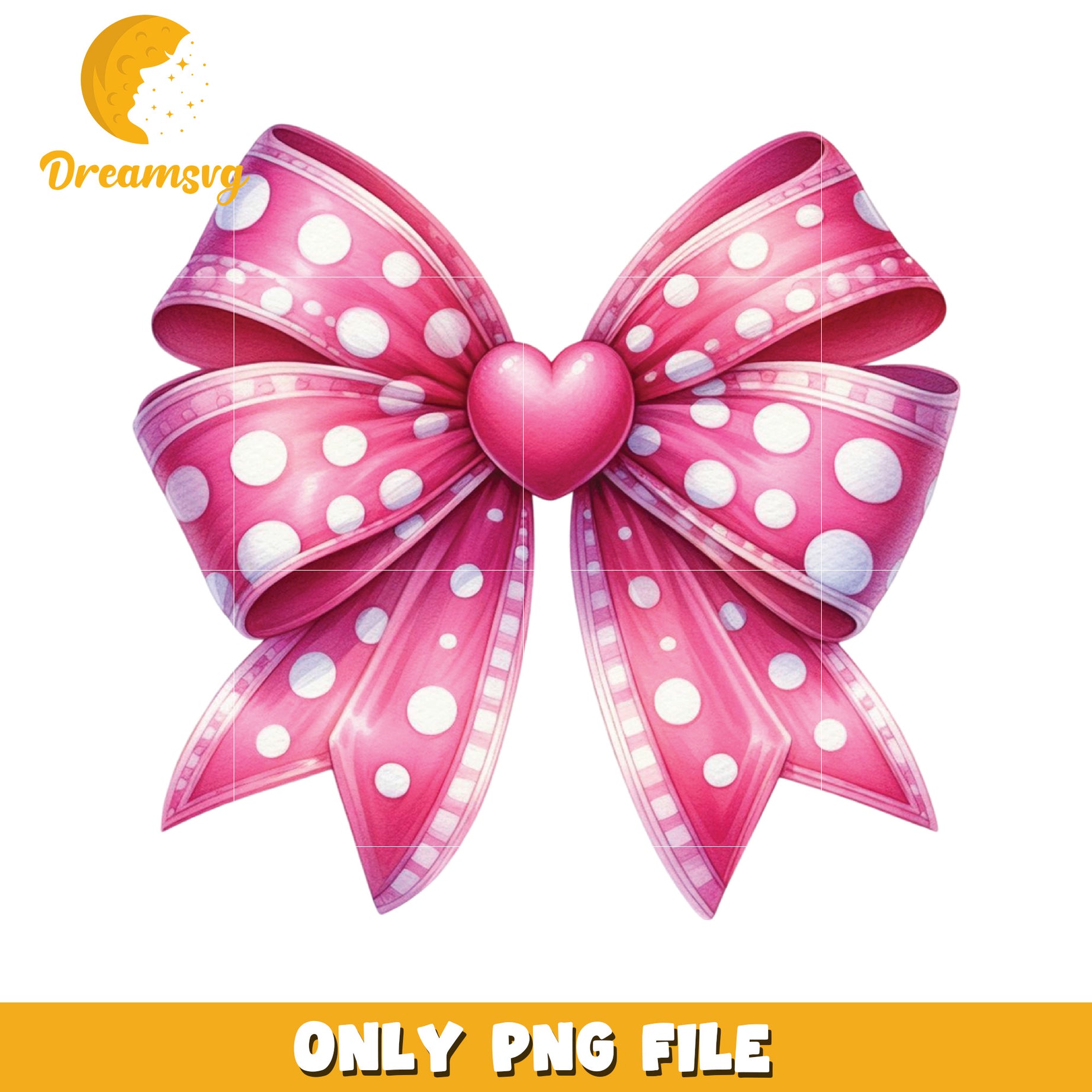 Cute Pink Polka Dot Bow PNG for Crafting Projects