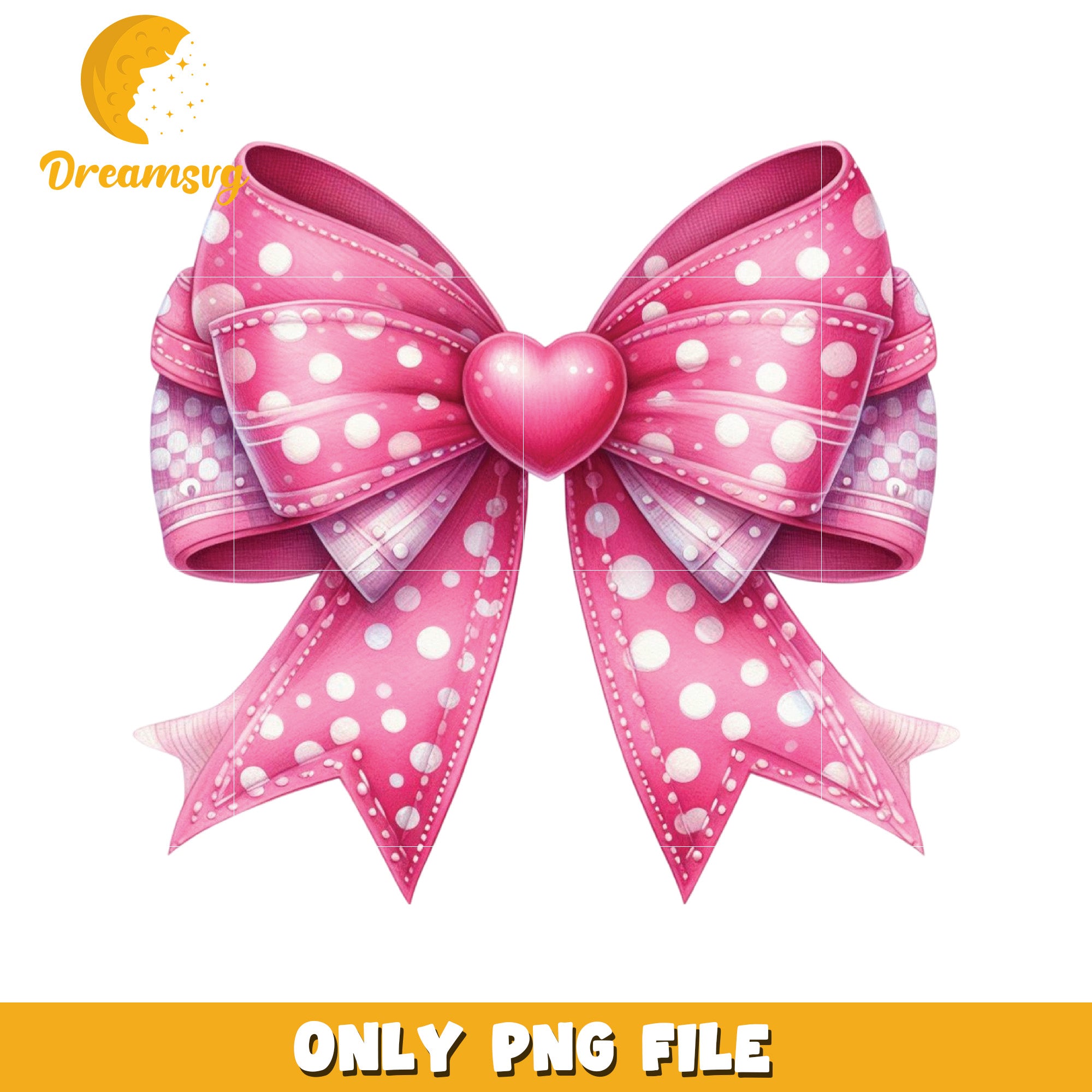 Cute Pink Polka Dot Bow PNG for Creative Projects