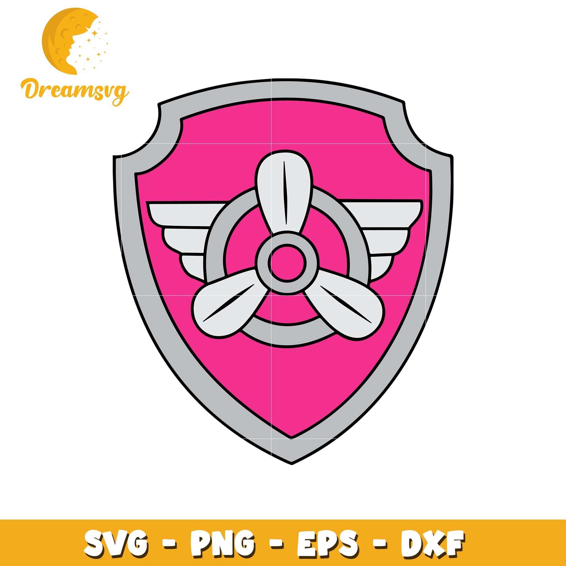 Cute Pink Shield SVG Design for Crafting Projects