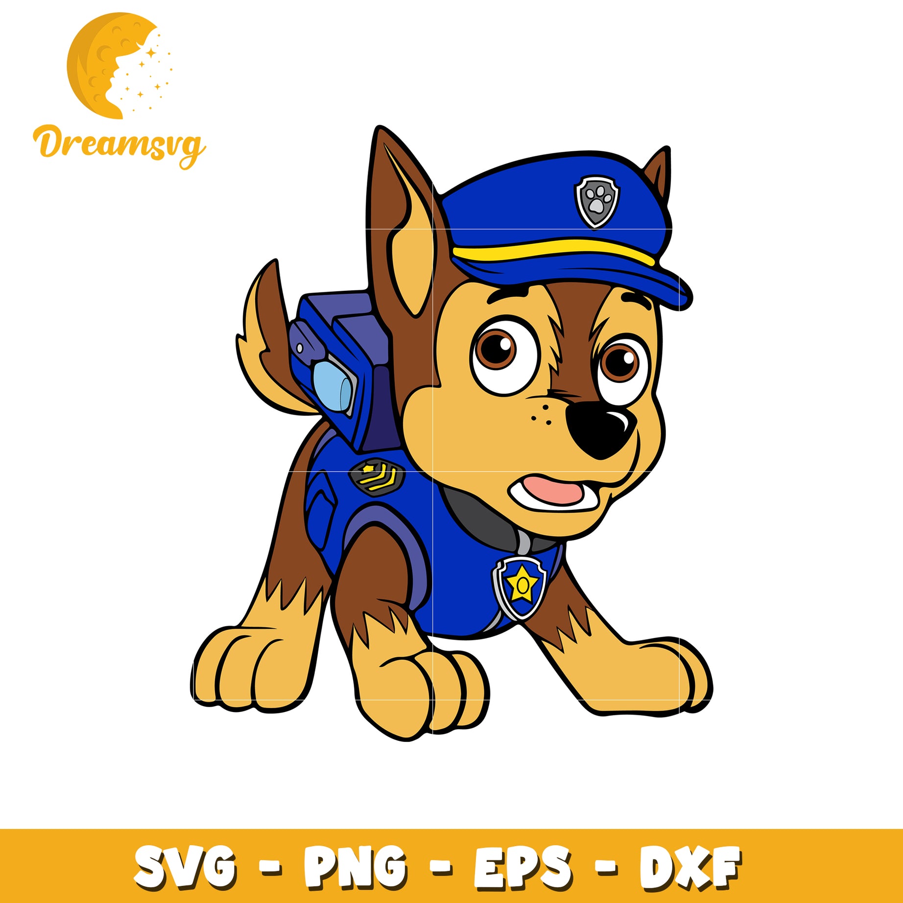 Cute Police Dog SVG Graphic for Kids Crafts and Designs 65 Characters