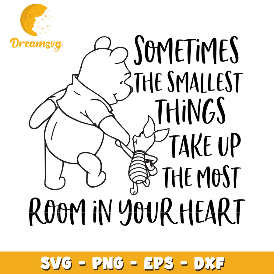 Cute Pooh and Piglet Quote SVG Design for Heartfelt Crafts