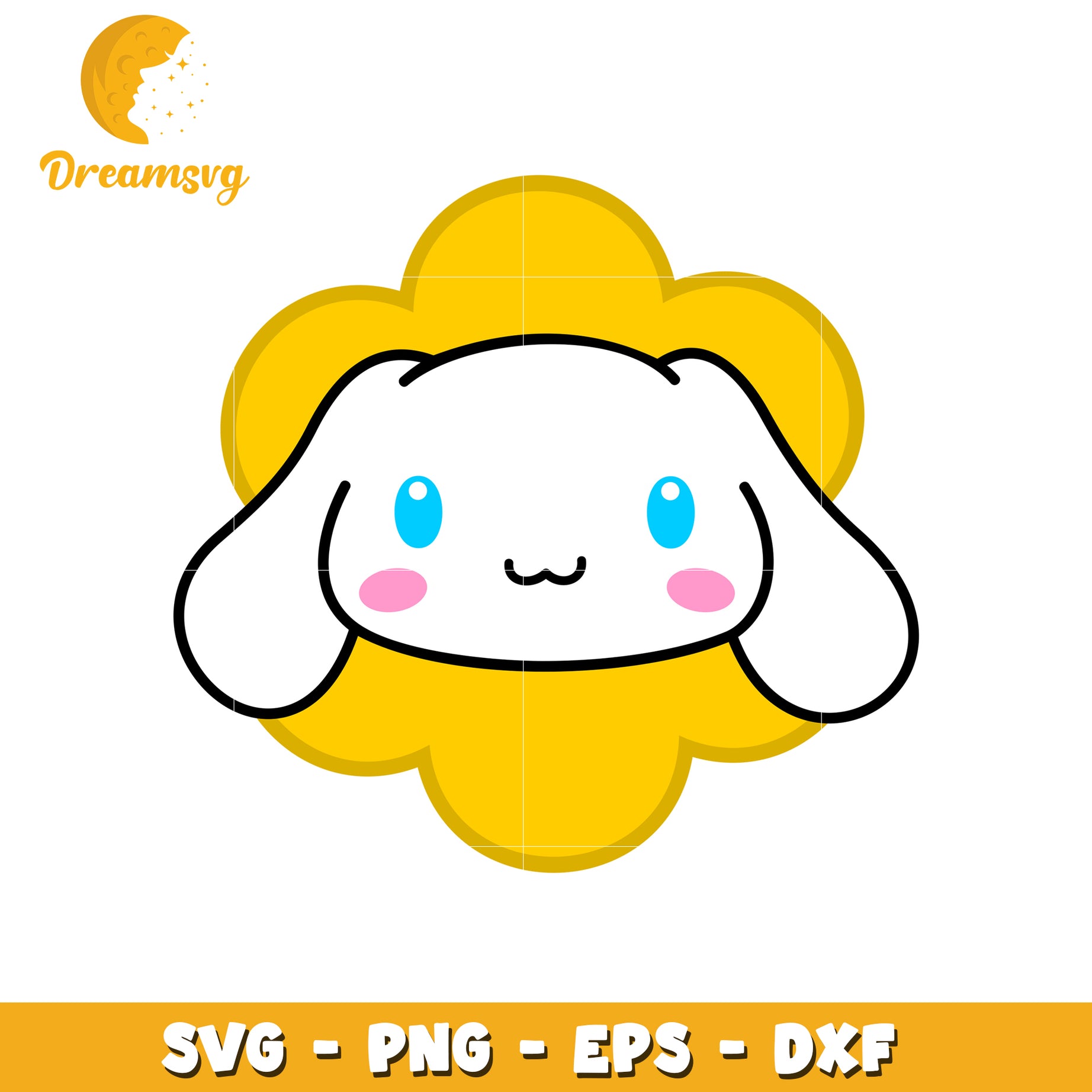 Cute Puppy Flower SVG Cut File