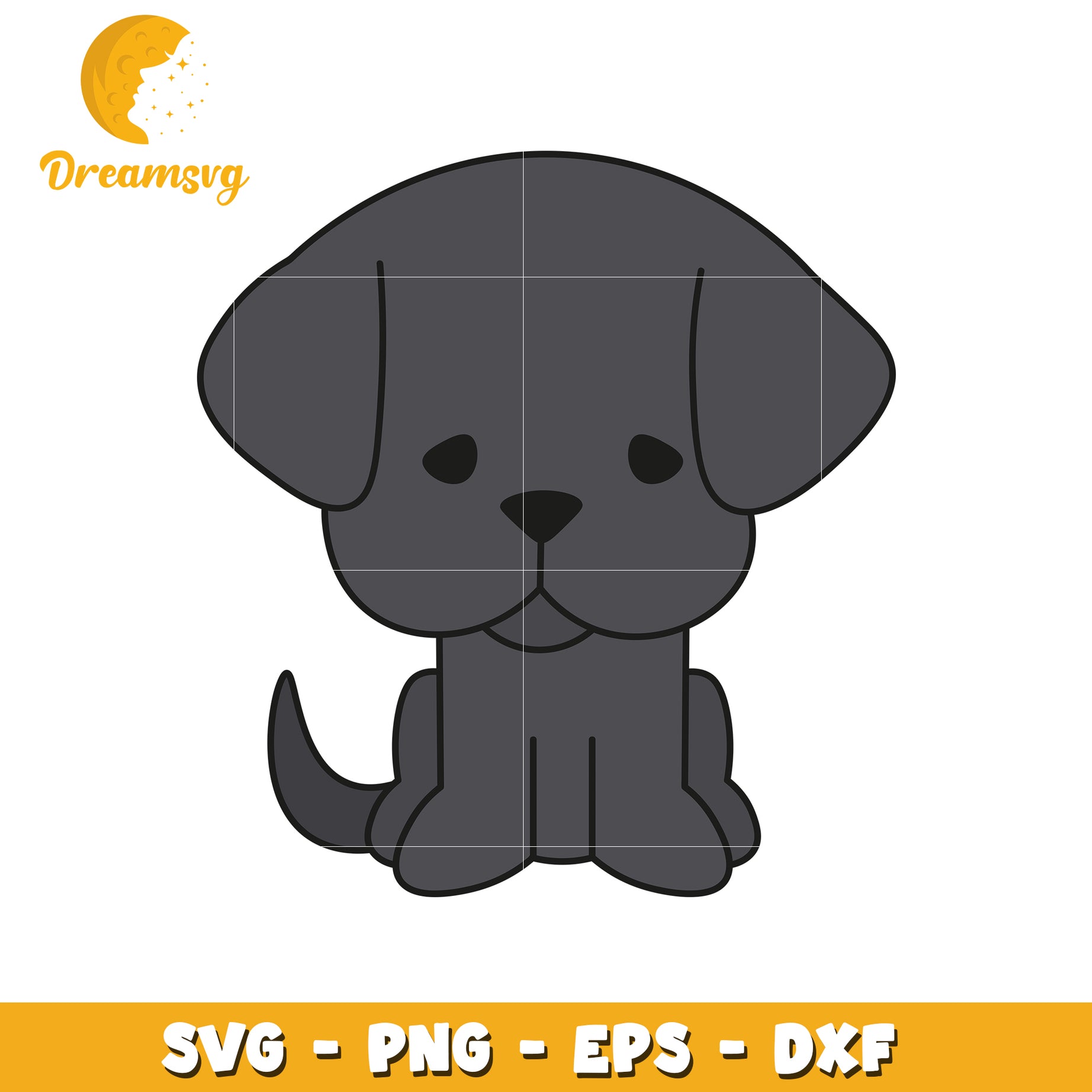 Cute Puppy SVG PNG EPS DXF Files