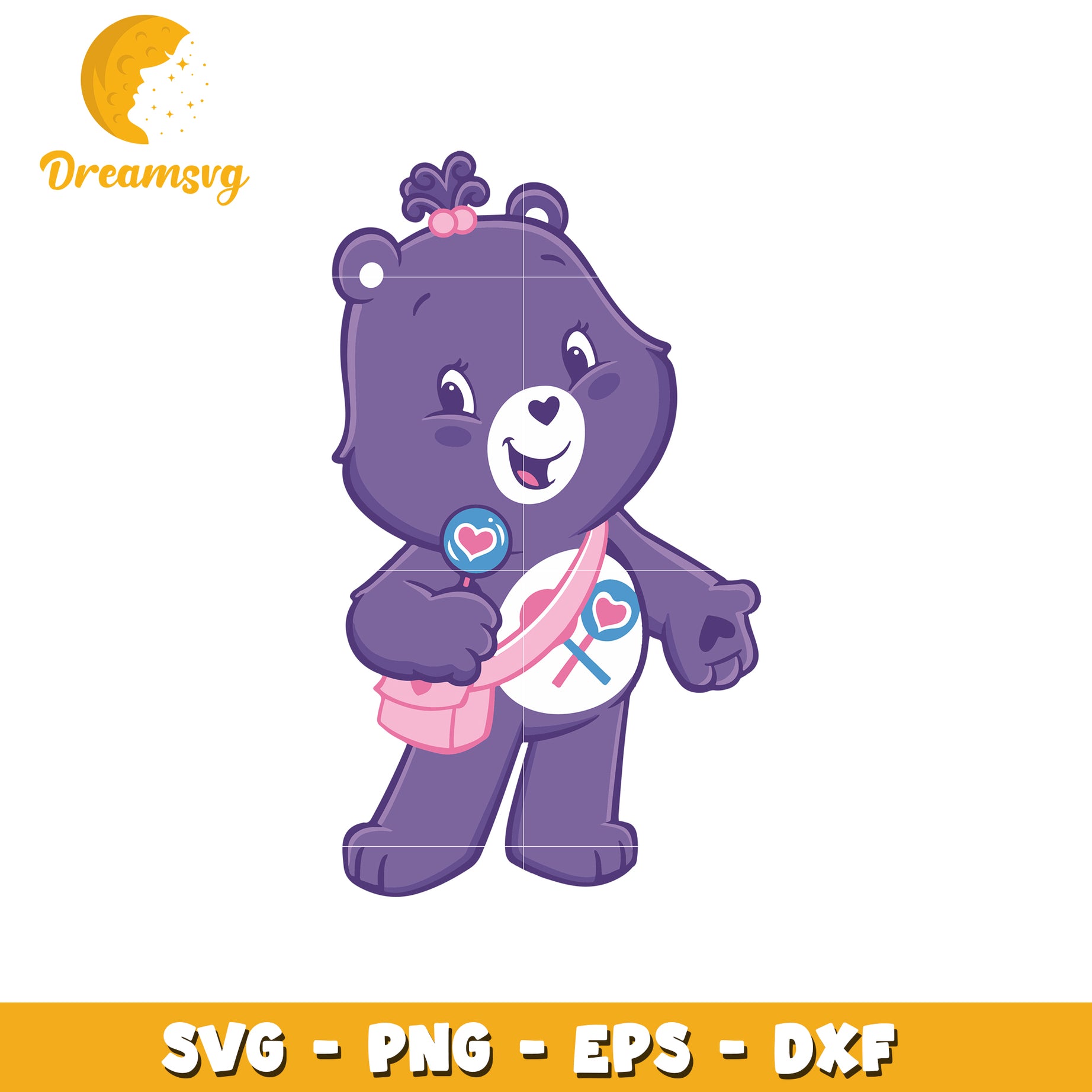 Cute Purple Bear SVG Cut File