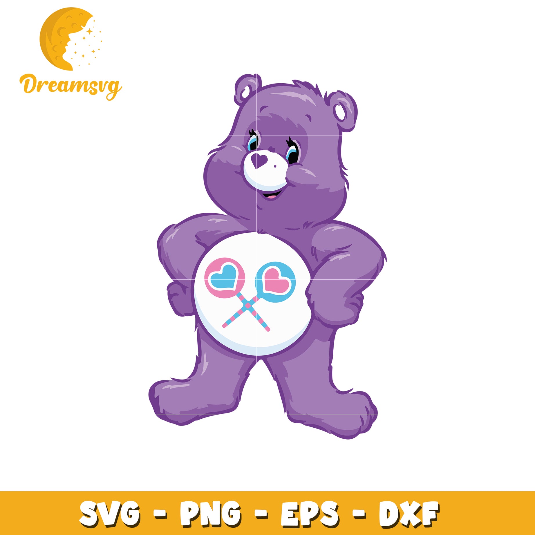 Cute Purple Bear SVG File for DIY Crafts and Scrapbooking Projects