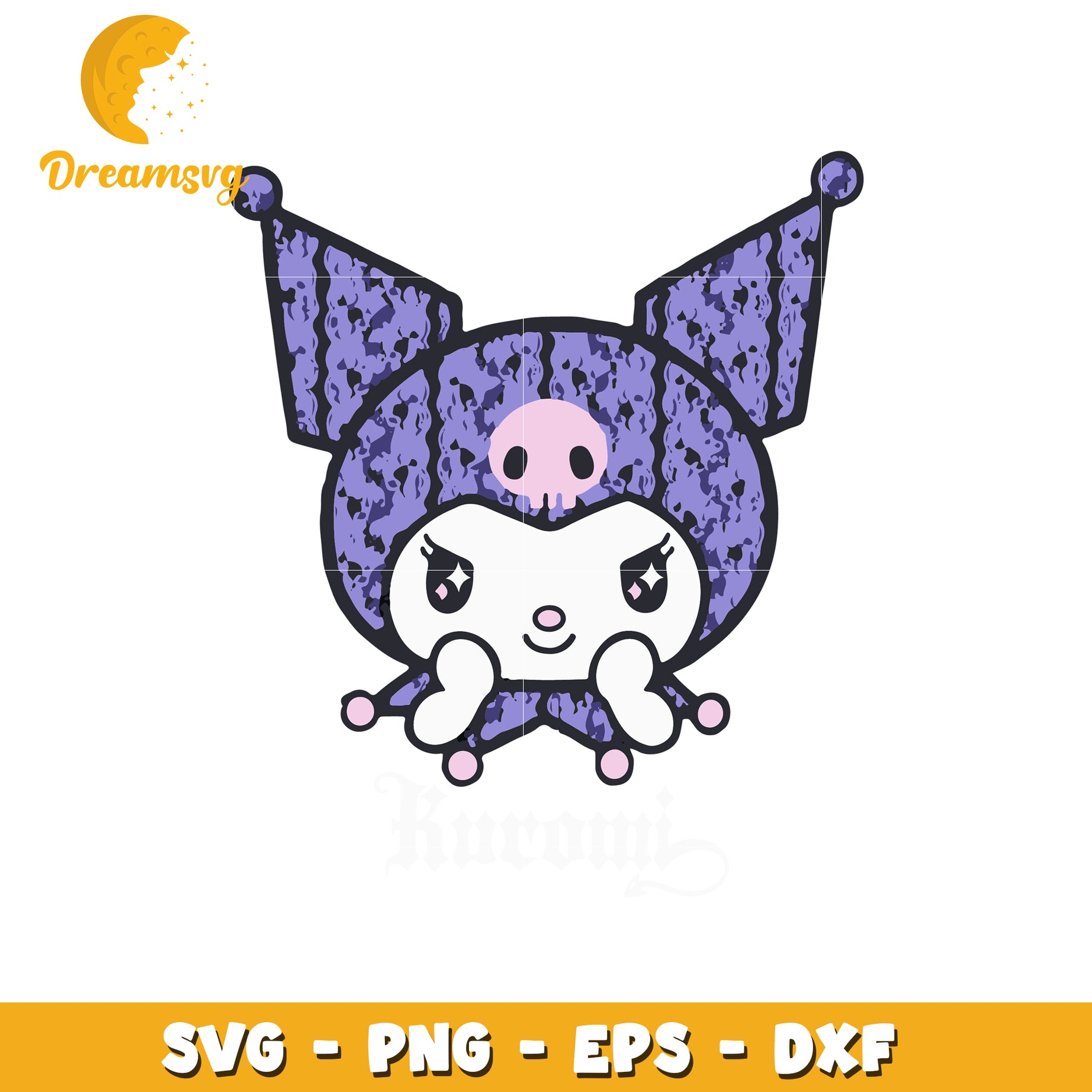 Cute Purple Character SVG Design for Crafts and Projects