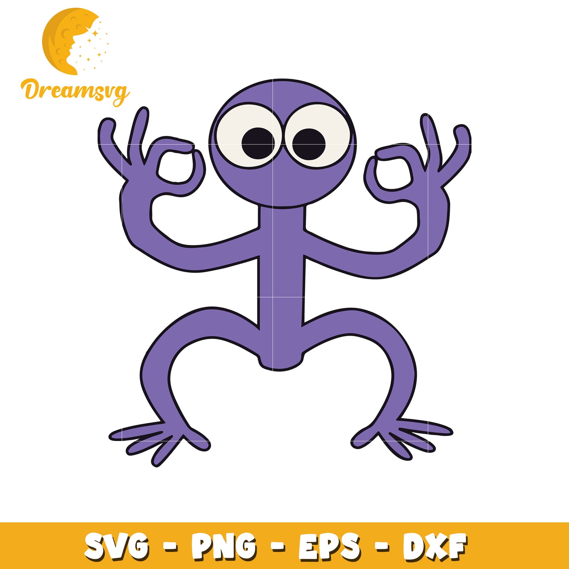 Cute Purple Creature SVG Cut File