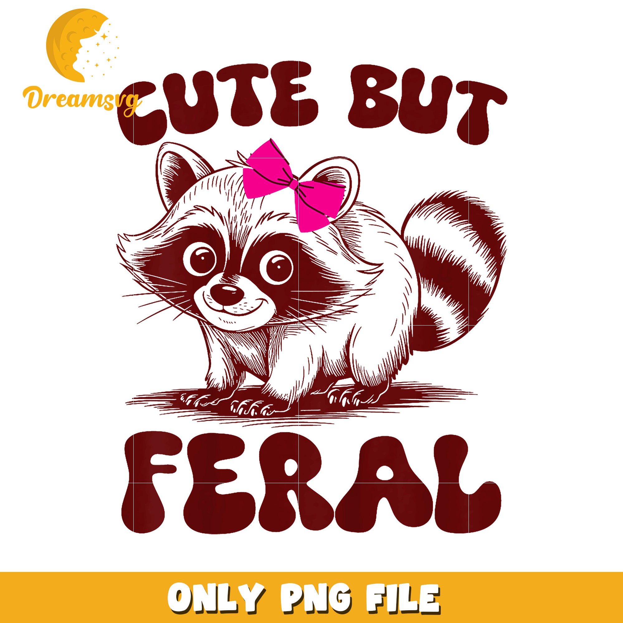 Cute Raccoon PNG Feral But Adorable Design