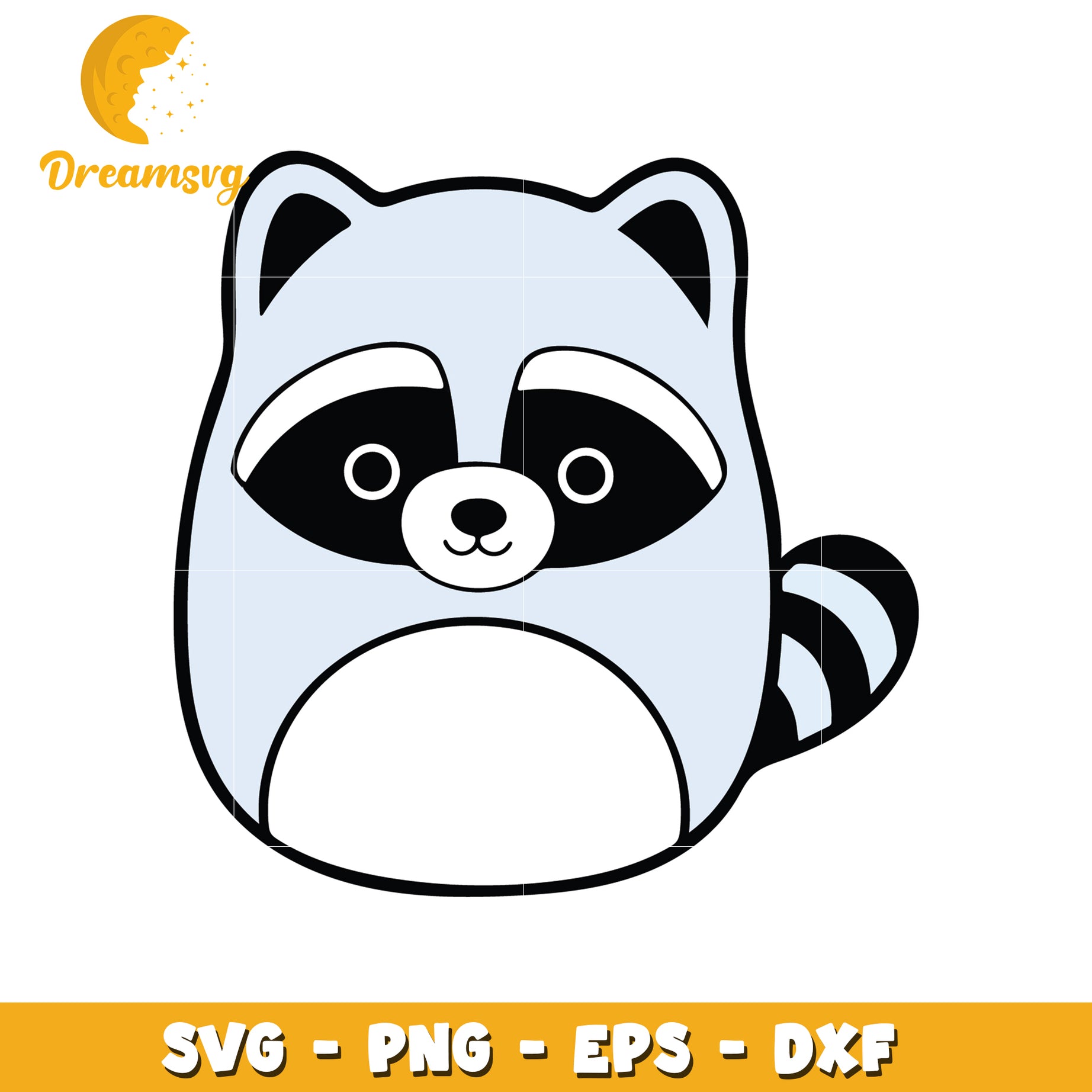 Cute Raccoon SVG PNG EPS DXF Files