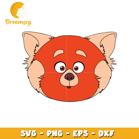 Cute Red Panda Face SVG PNG EPS DXF