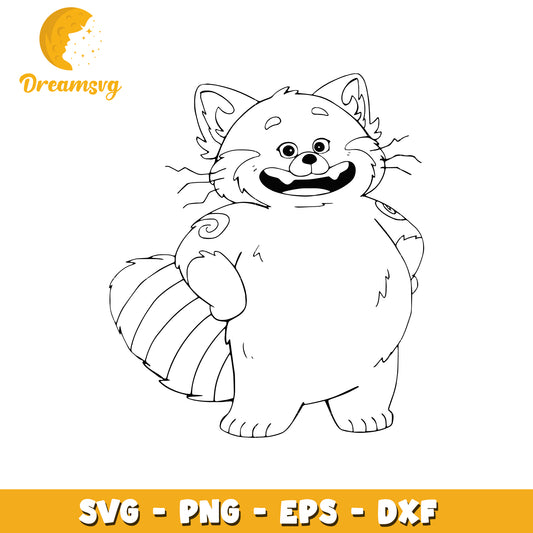 Cute Red Panda SVG Cut File