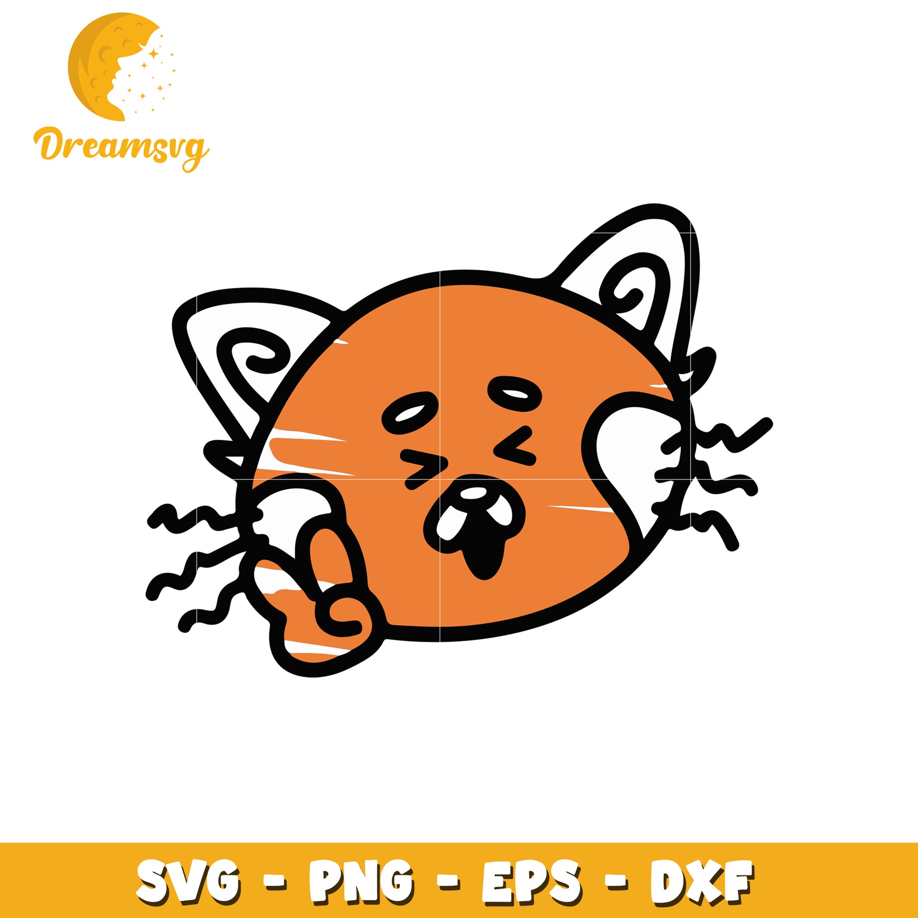 Cute Red Panda SVG PNG EPS DXF Files