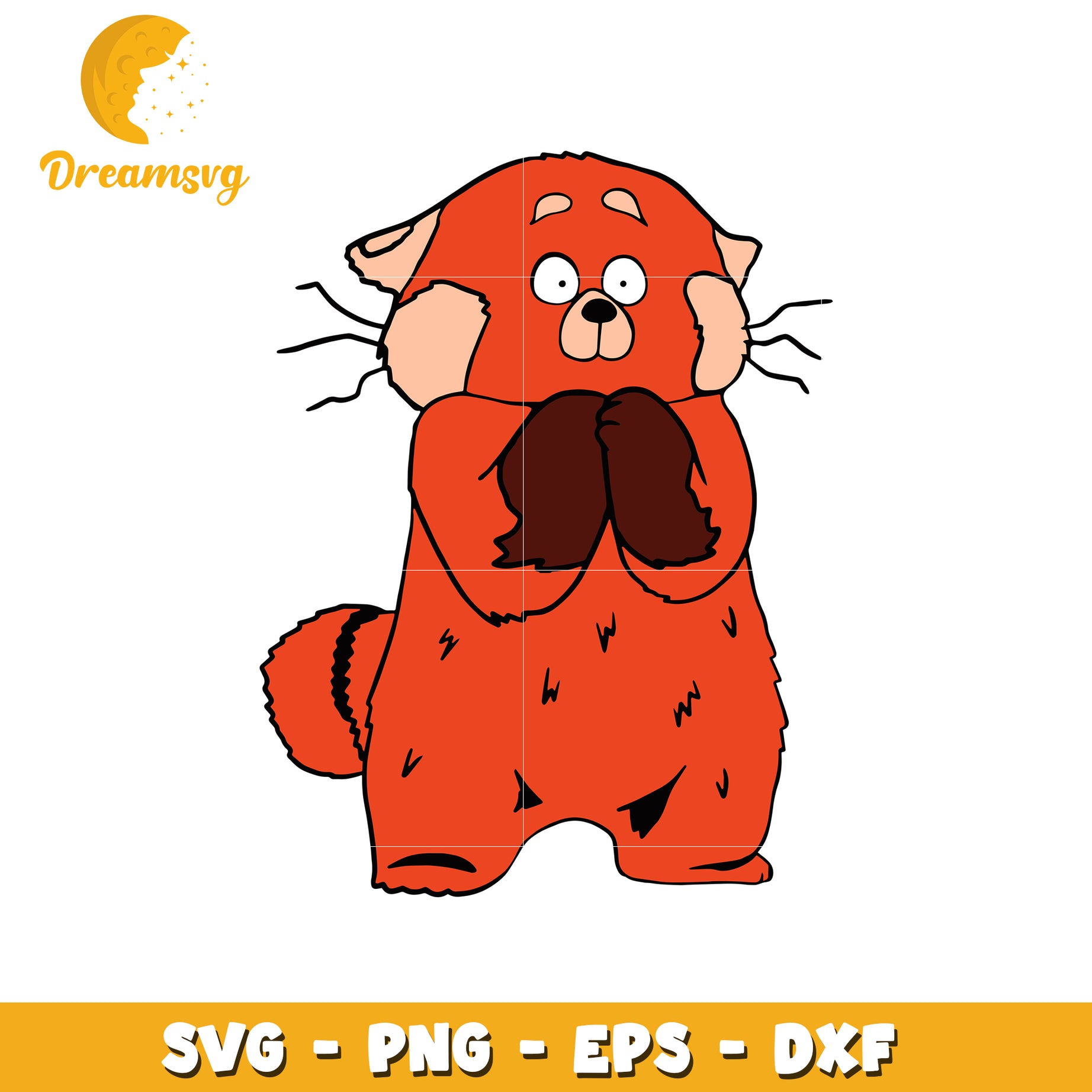 Cute Red Panda SVG, PNG, EPS, DXF