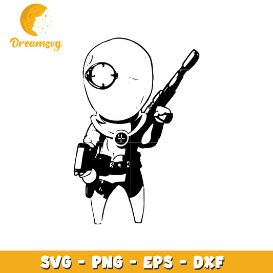 Cute Robot SVG PNG EPS DXF Files