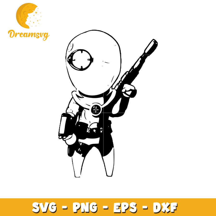 Cute Robot SVG PNG EPS DXF Files