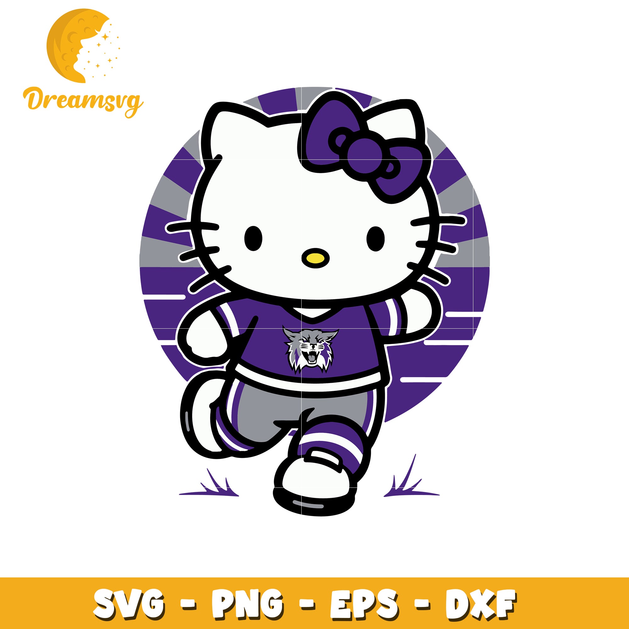 Cute Running Kitty SVG Design for Crafts and Decor