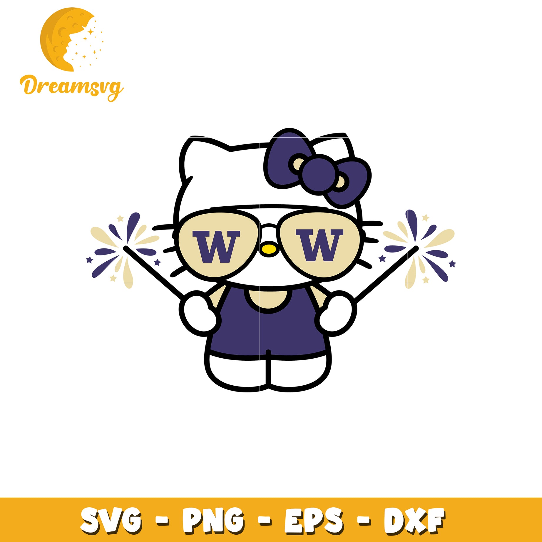 Cute SVG Design Hello Kitty Celebrating Events