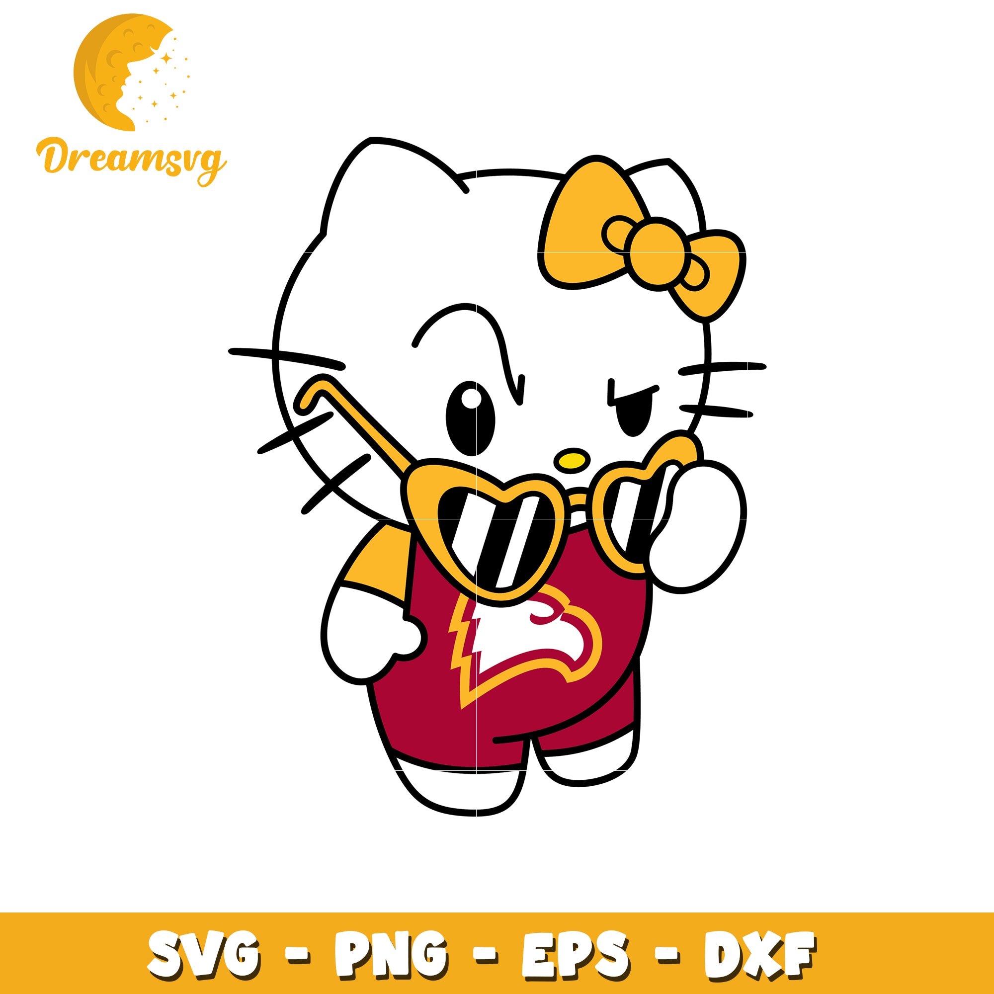 Cute SVG Design of Stylish Cartoon Cat Mascot