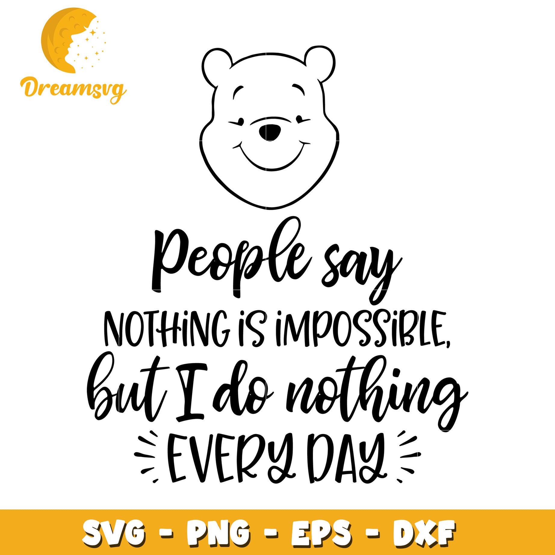Cute SVG Design with Motivational Quote and Bear Graphic