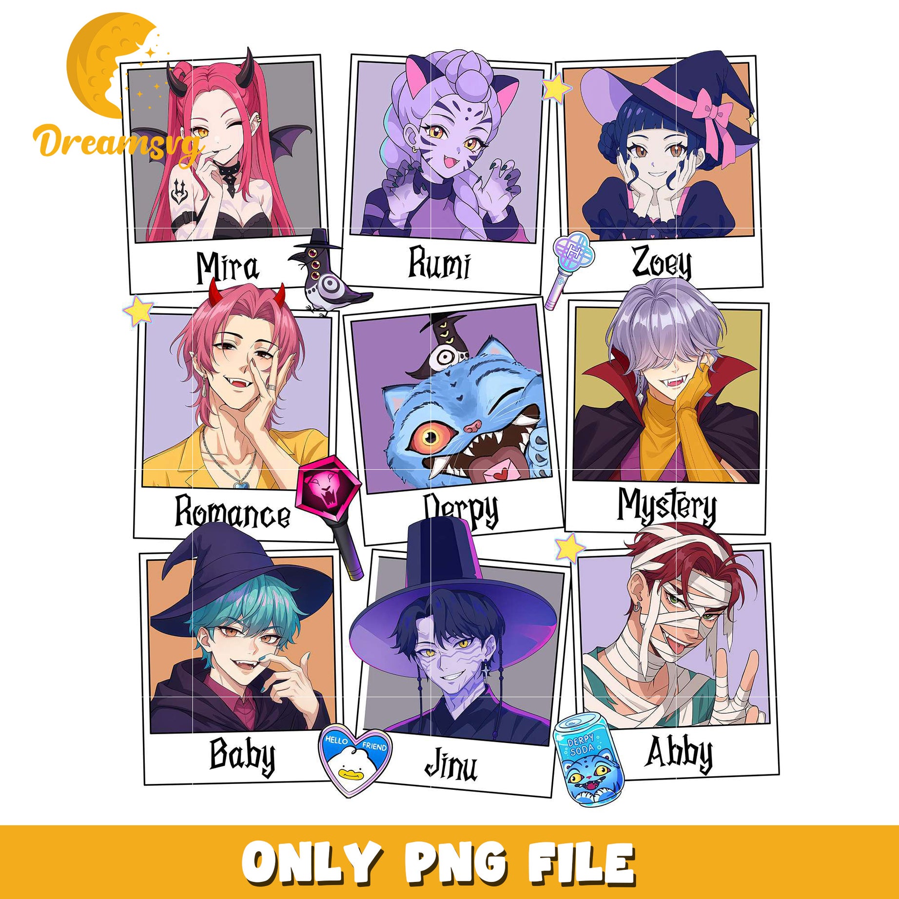 Cute Saja Boys Huntrix Spooky Halloween Kpop Demon Hunters png, halloween pumpkin​​ png, spirit halloween​​ png