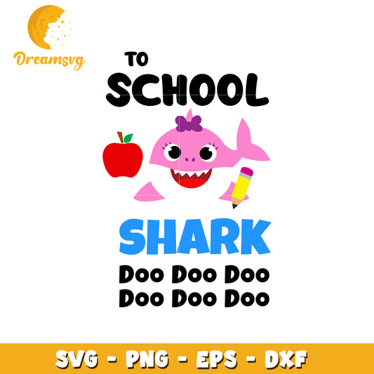 Cute School Shark SVG Design for Back to School Crafts Fun